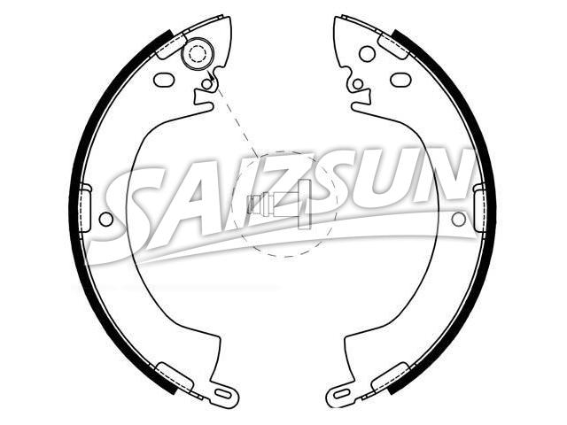 刹车蹄片 Brake Shoe Set:MB238114