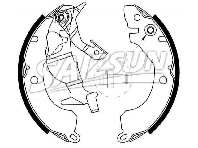 刹车蹄片 Brake Shoe Set:MB366443
