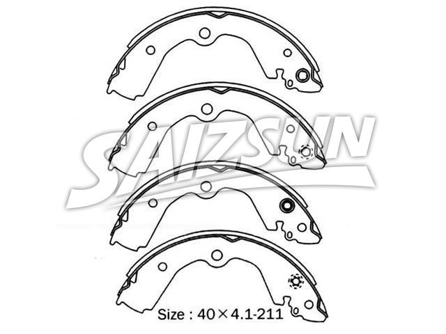 刹车蹄片 Brake Shoe Set:NN2072