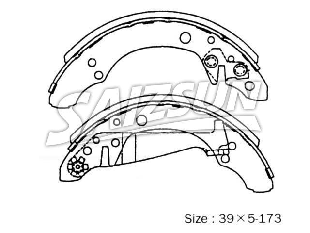 刹车蹄片 Brake Shoe Set:NR2045