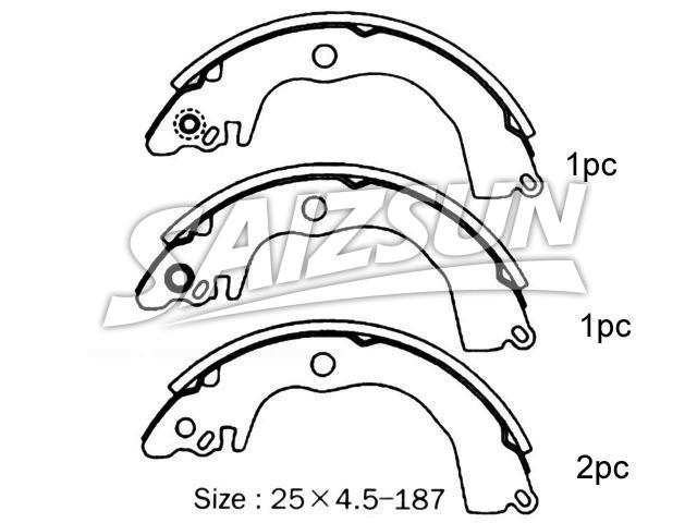 刹车蹄片 Brake Shoe Set:NR4034