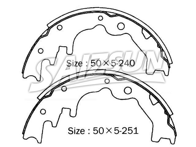 刹车蹄片 Brake Shoe Set:NN3563