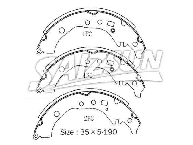 刹车蹄片 Brake Shoe Set:NR1093