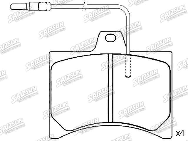 Plaquettes de frein Brake Pad Set:75 529 822