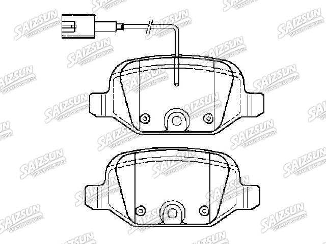 тормозная кладка Brake Pad Set:77365754