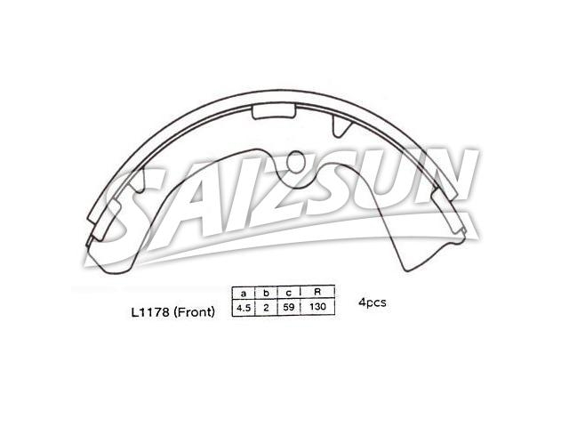 Brake Shoe Set Brake Shoe Set:K1178