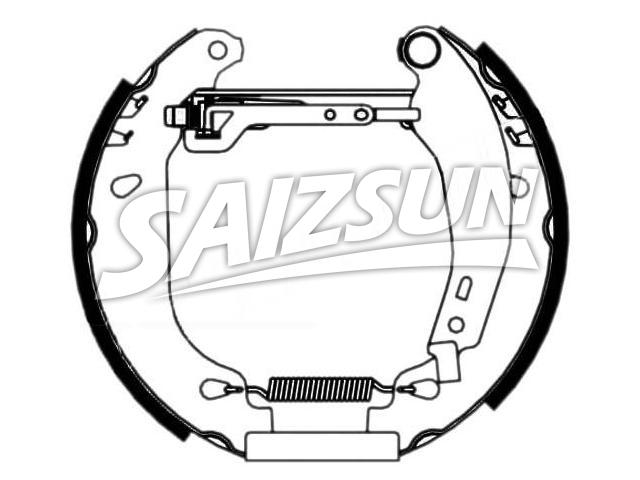 Brake Shoe Set:77 01 205 098