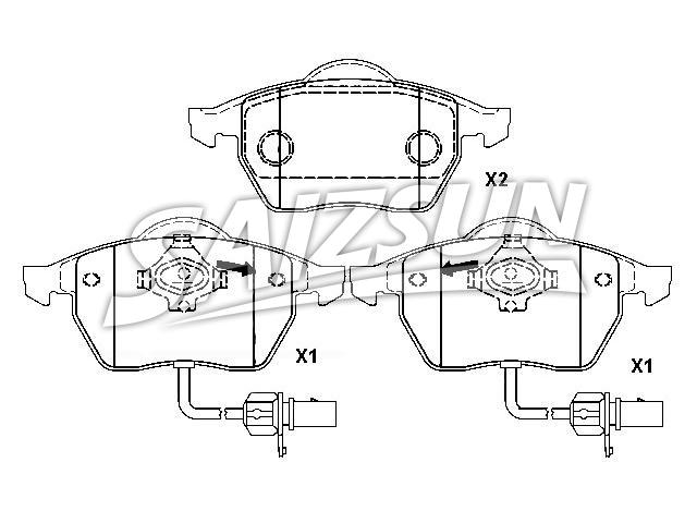 Brake Pad Set:4B0 698 151 M