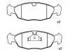 Plaquettes de frein Brake Pad Set:90 349 447 8