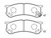 Plaquettes de frein Brake Pad Set:04491-97502-000