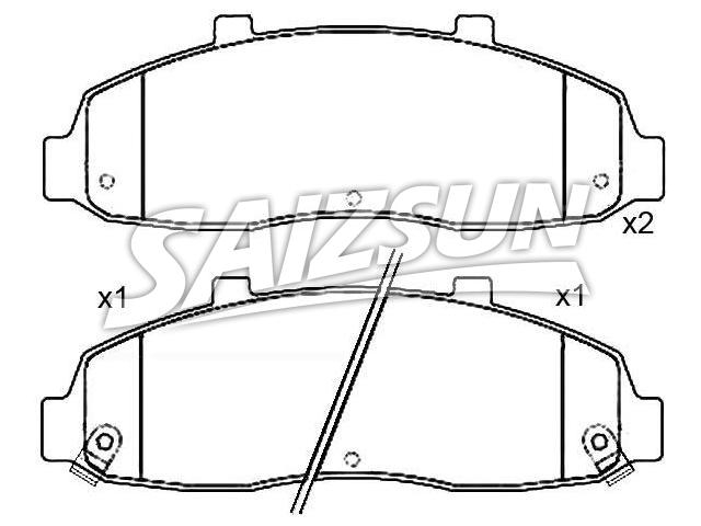 Pastillas de freno Brake Pad Set:F6SZ-2001-AA