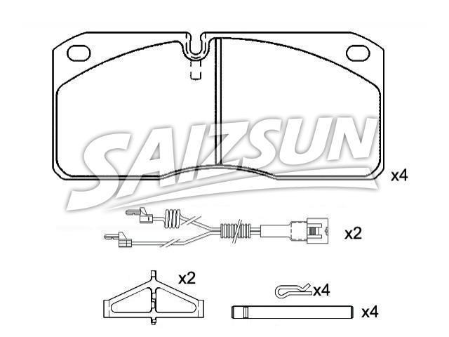 刹车片 Brake Pad Set:5001 014 704