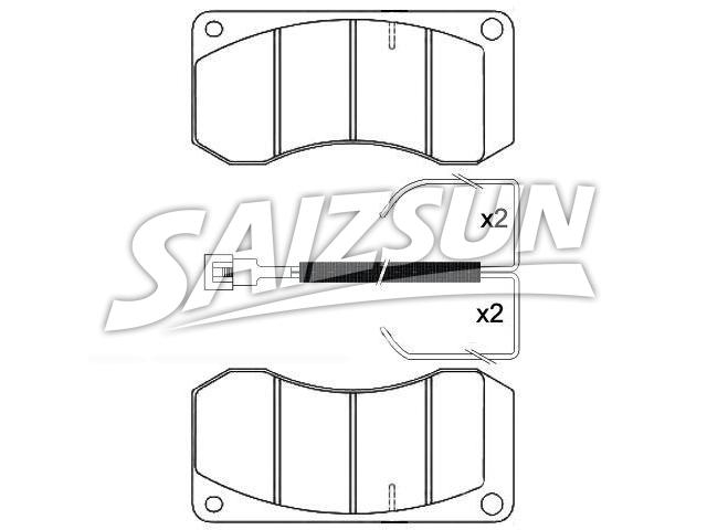 刹车片 Brake Pad Set:5001 829 545