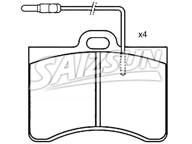 тормозная кладка Brake Pad Set:5 453 876 S