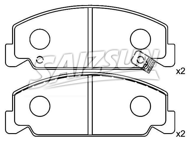 Bremsbelagsatz, Scheibenbremse Brake Pad Set:45022-SA3-G10