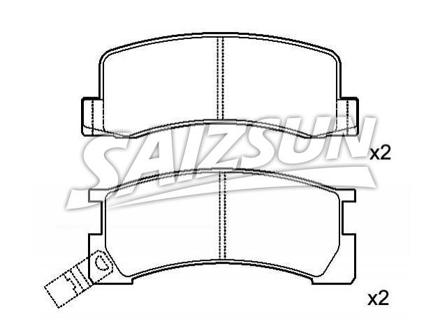 Bremsbelagsatz, Scheibenbremse Brake Pad Set:04465-14140