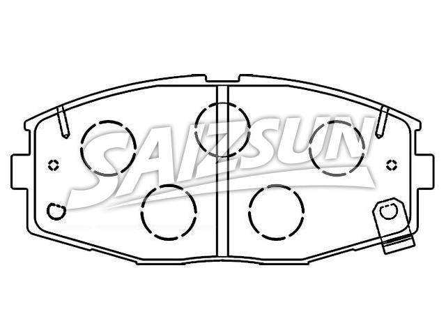Bremsbelagsatz, Scheibenbremse Brake Pad Set:04465-30070
