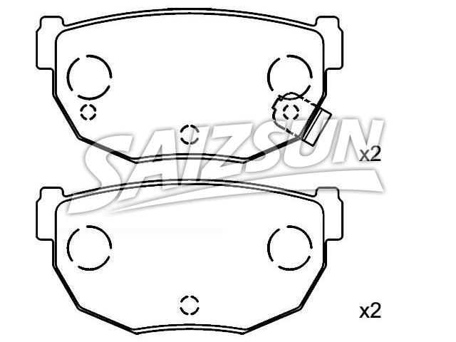 Bremsbelagsatz, Scheibenbremse Brake Pad Set:44060-01P90