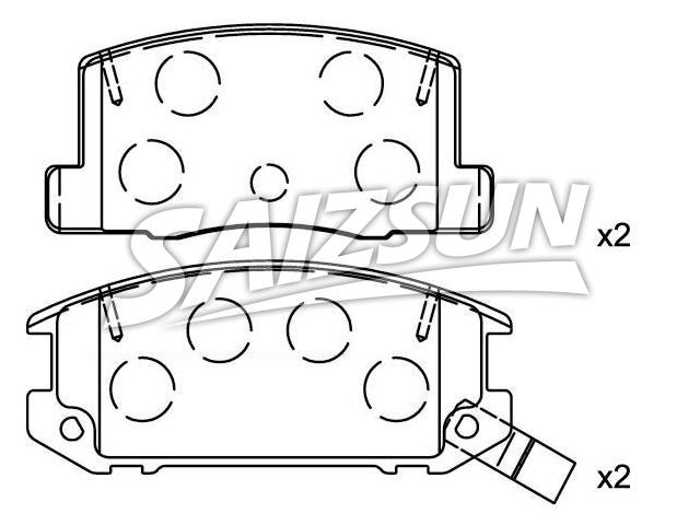 Bremsbelagsatz, Scheibenbremse Brake Pad Set:04466-17010