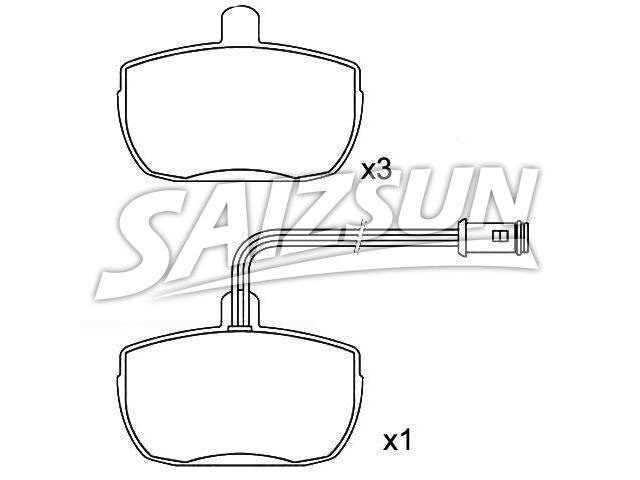 Bremsbelagsatz, Scheibenbremse Brake Pad Set:0060 796 399 9