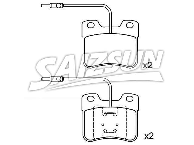 Bremsbelagsatz, Scheibenbremse Brake Pad Set:95 569 340
