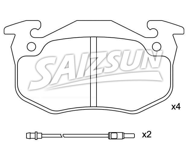 Bremsbelagsatz, Scheibenbremse Brake Pad Set:77 01 202 213