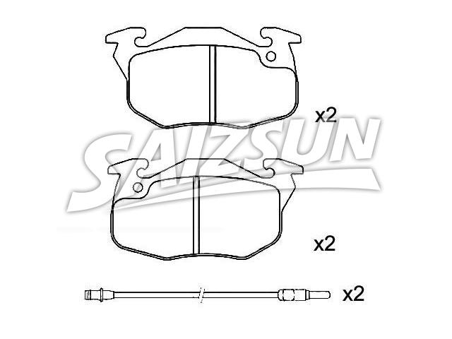 Bremsbelagsatz, Scheibenbremse Brake Pad Set:77 01 203 213