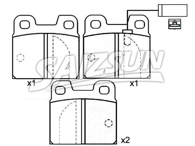 刹车片 Brake Pad Set:0060 760 092