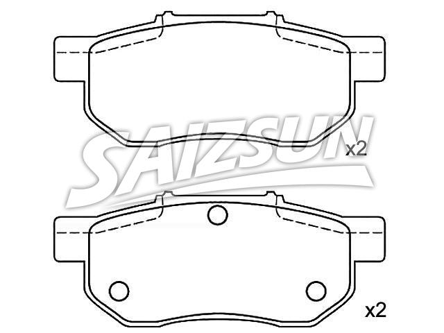 Bremsbelagsatz, Scheibenbremse Brake Pad Set:43022-SR3-G02