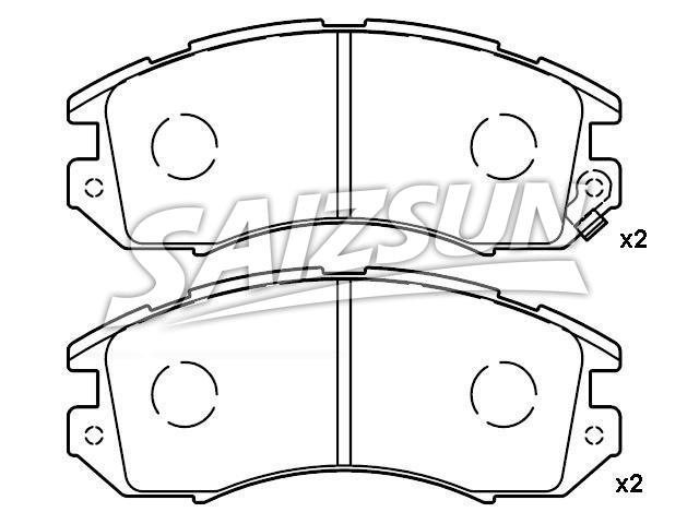 Bremsbelagsatz, Scheibenbremse Brake Pad Set:26296-AA000