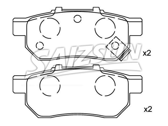 Bremsbelagsatz, Scheibenbremse Brake Pad Set:43022-SAA-E50