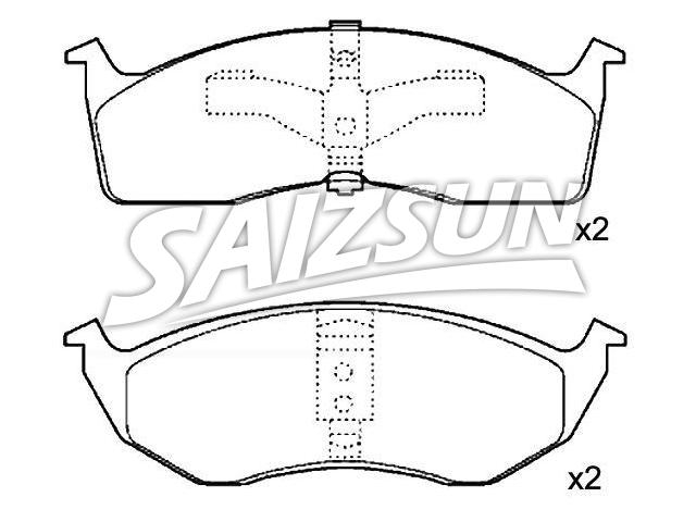 Bremsbelagsatz, Scheibenbremse Brake Pad Set:101 889S