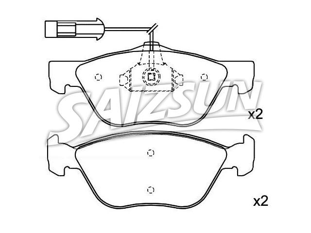 Bremsbelagsatz, Scheibenbremse Brake Pad Set:0060 717 131 43