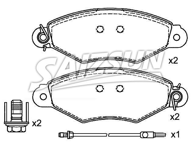 Bremsbelagsatz, Scheibenbremse Brake Pad Set:77 01 205 996