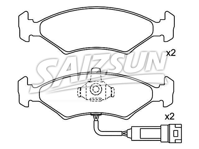 Bremsbelagsatz, Scheibenbremse Brake Pad Set:547 698 151