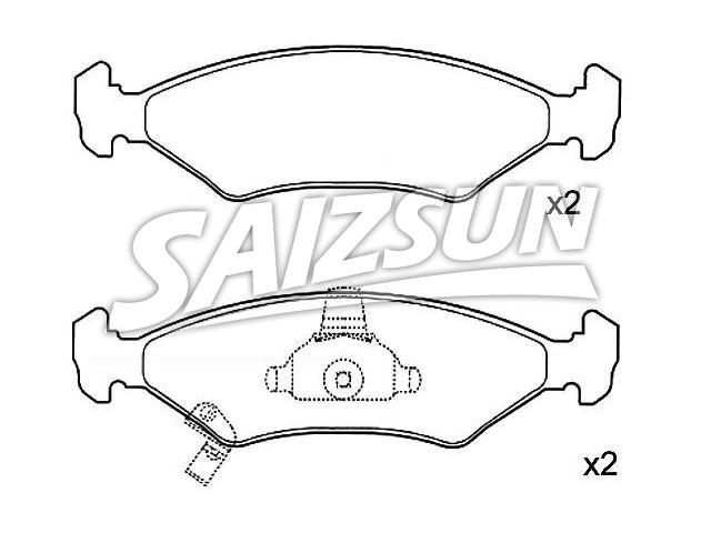Bremsbelagsatz, Scheibenbremse Brake Pad Set:0K2A2-33-23Z