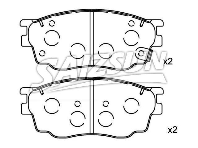 тормозная кладка Brake Pad Set:G2YD-33-23Z