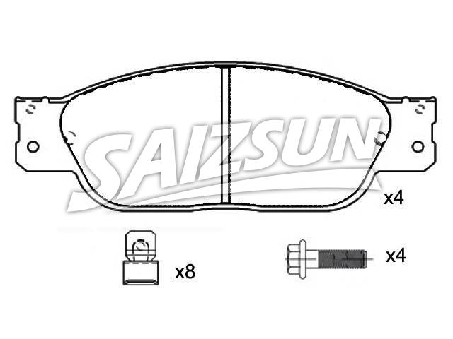 тормозная кладка Brake Pad Set:XR8-12435