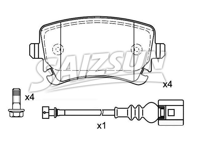 刹车片 Brake Pad Set:7H0 698 451