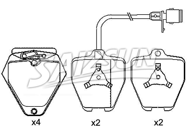 刹车片 Brake Pad Set:4D0 615 115