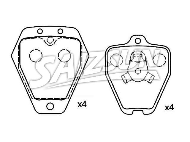 刹车片 Brake Pad Set:8D0 698 151 B
