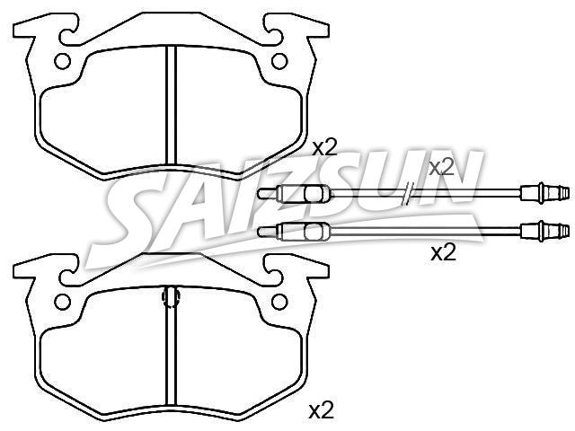 刹车片 Brake Pad Set:60 00 008 125