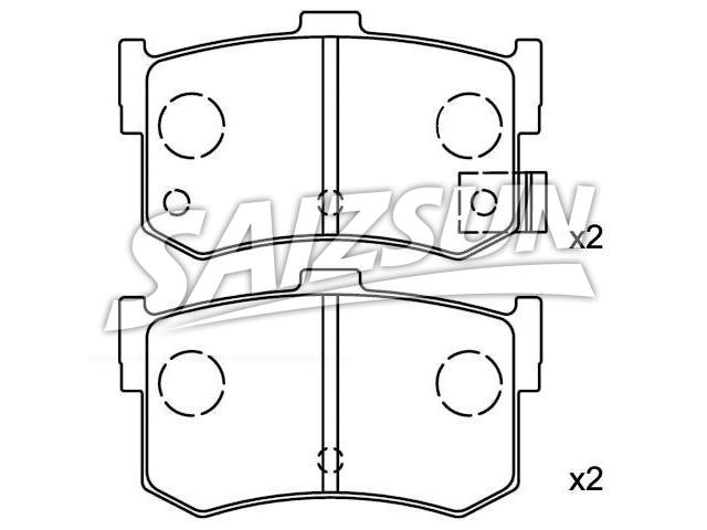 Bremsbelagsatz, Scheibenbremse Brake Pad Set:43022-SG9-000