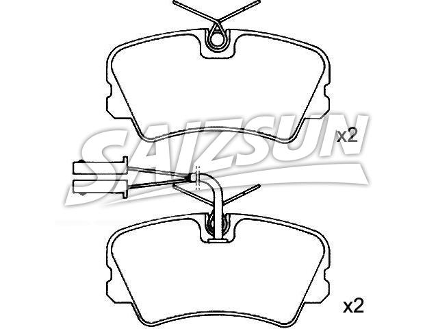 Bremsbelagsatz, Scheibenbremse Brake Pad Set:0060 750 413