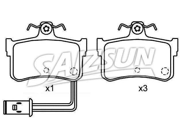 Bremsbelagsatz, Scheibenbremse Brake Pad Set:43022-SG9-V00