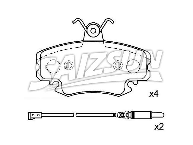 Bremsbelagsatz, Scheibenbremse Brake Pad Set:60 00 008 126
