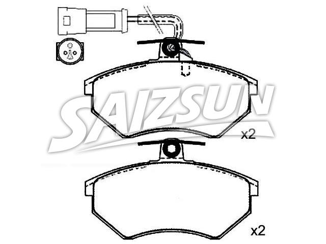 Bremsbelagsatz, Scheibenbremse Brake Pad Set:357 698 151 F