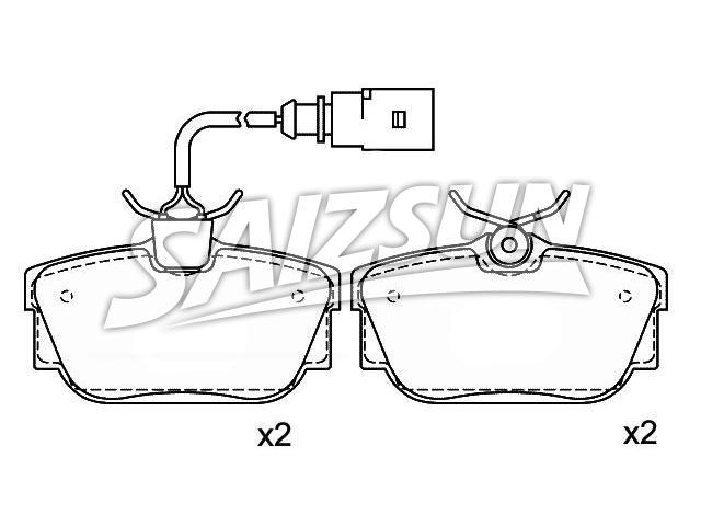 刹车片 Brake Pad Set:7D0 698 451 F