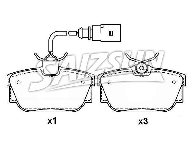刹车片 Brake Pad Set:7D0 698 451 G