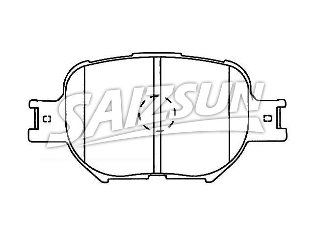 Bremsbelagsatz, Scheibenbremse Brake Pad Set:04465-20540